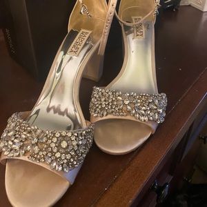 Badgley Mischka pumps with crystals